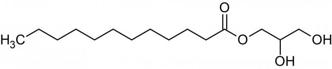 Estrutura química - monolaurate do glicerol, Monoglyceride e surfactant natural (ab142307)